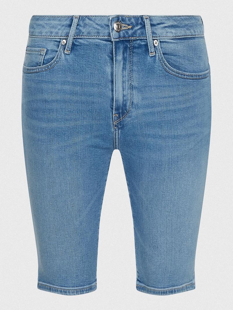 Női Tommy Hilfiger Denim Bermuda Rövid Farmer Nadrág Kék | HU 192EBC